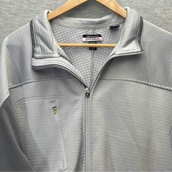 Antigua Golf Mens Grey Full Zip Jacket Size XL - Picture 4 of 13